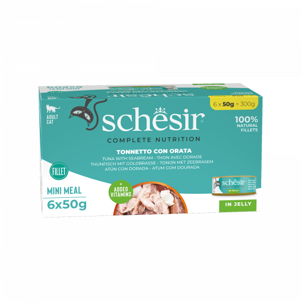 Schesir Latas Multipack Atún con dorada 6x50gr alimento completo