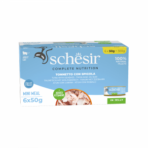 Schesir Latas Multipack Atún con lubina 6x50gr alimento completo