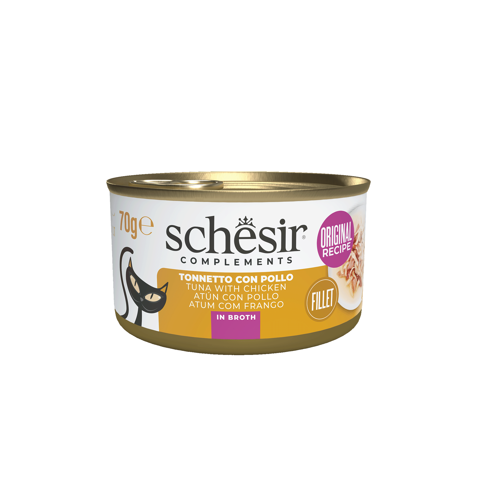 Schesir Lata Atún y filetes de pollo 70 gr en caldo