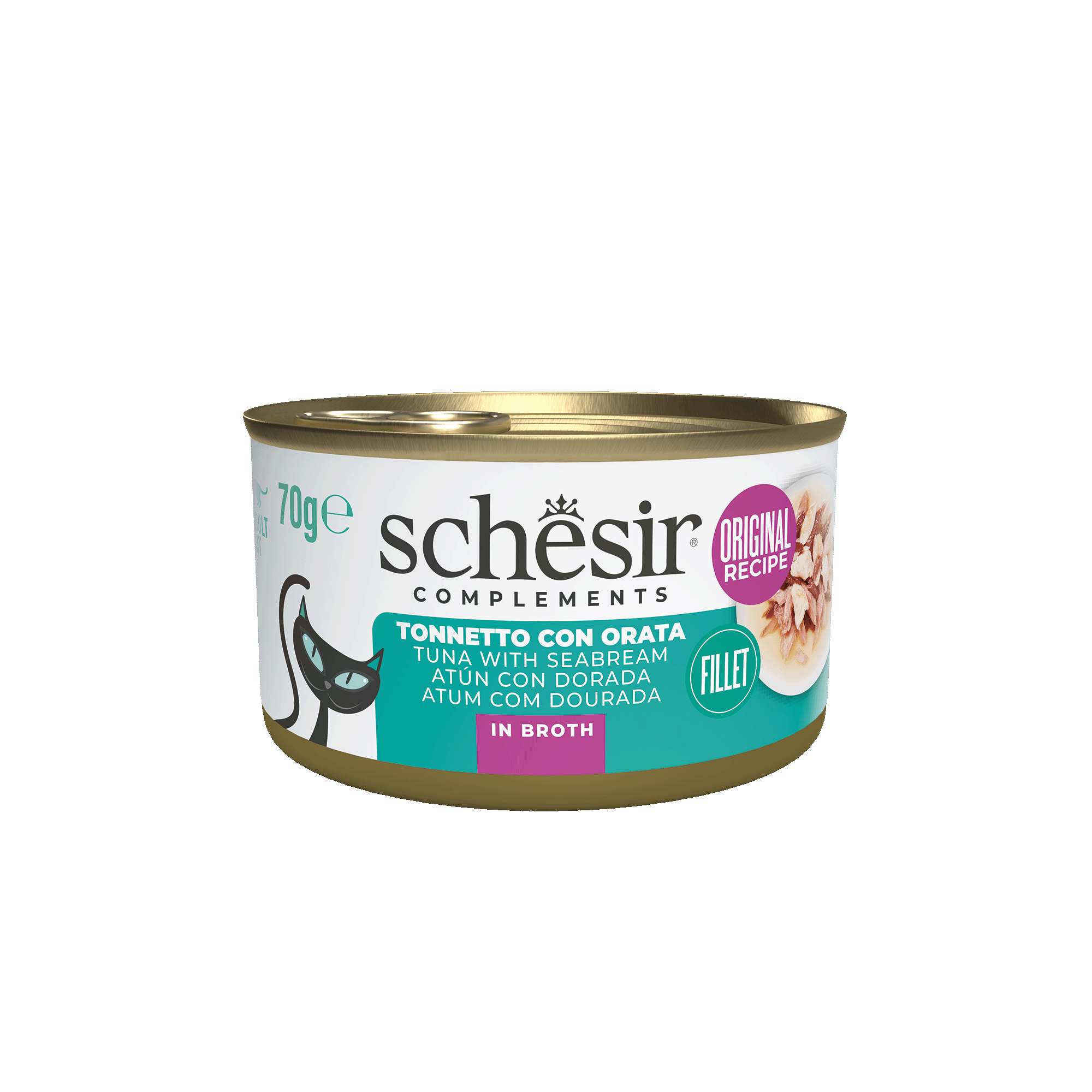 Schesir Lata Atún con dorada 70g caldo