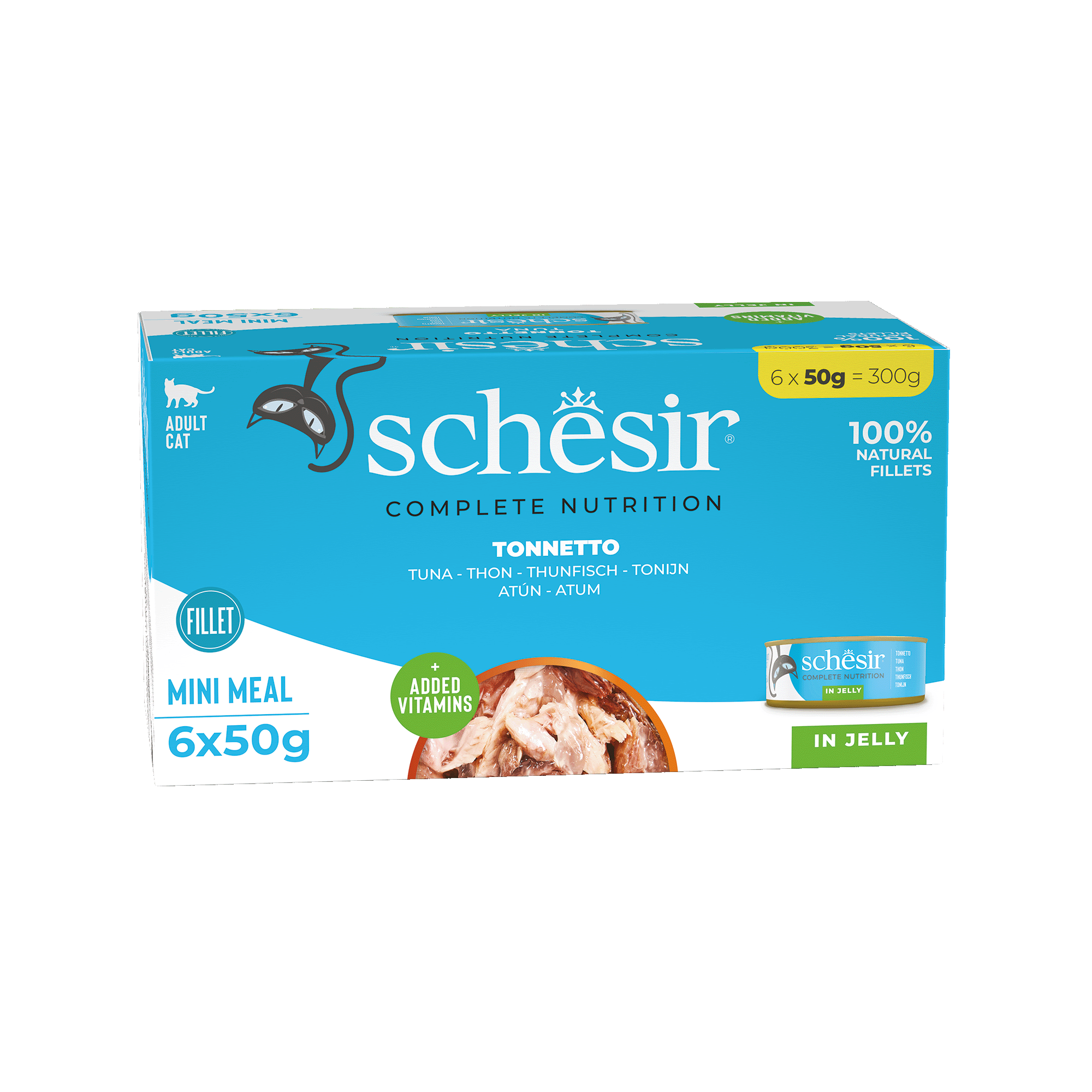 Schesir Latas Multipack Atún 6x50gr alimento completo