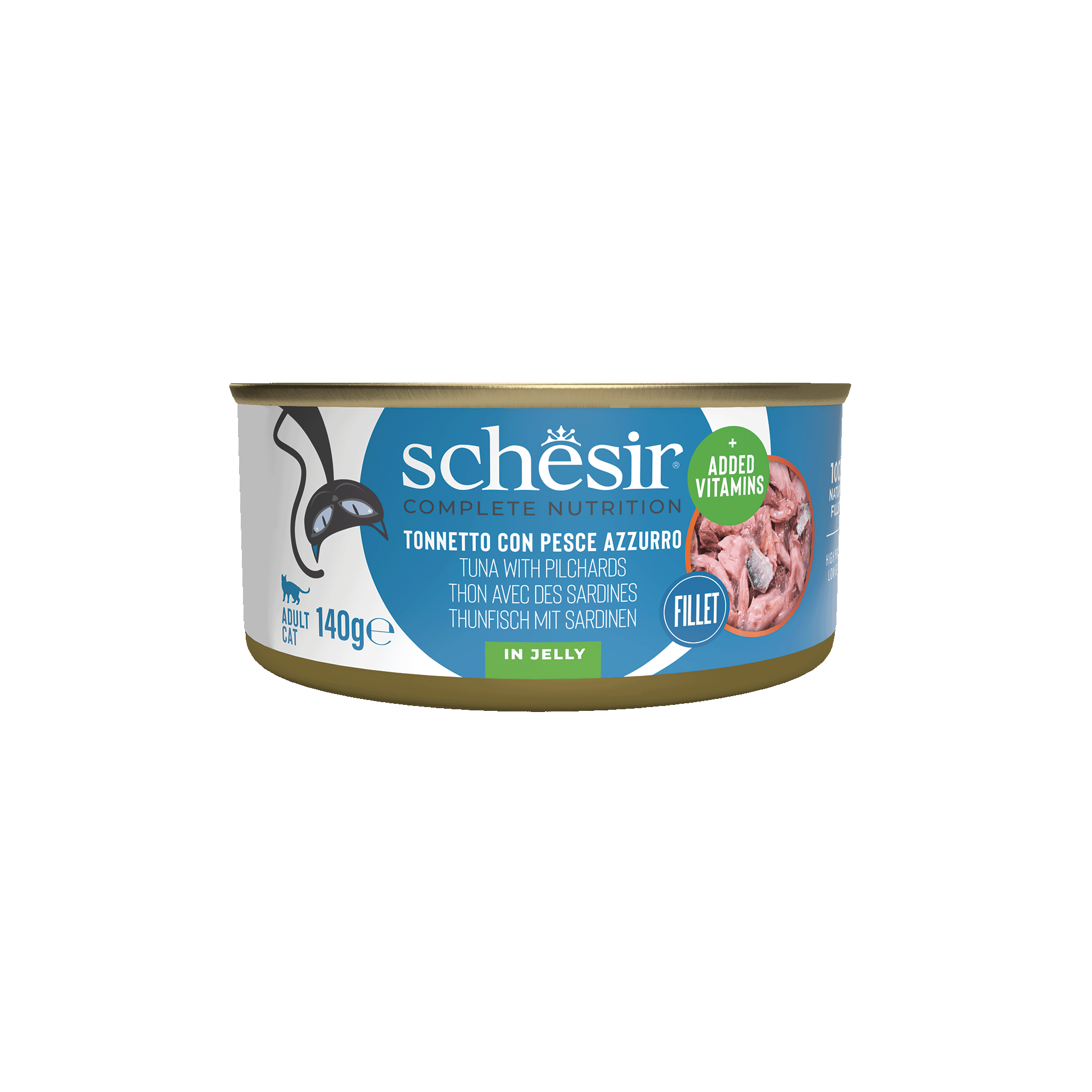 Schesir Lata Atún con sardinas 140g alimento completo