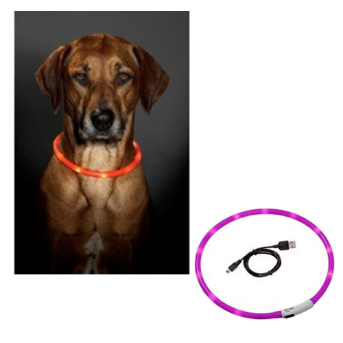 Collar led rosa