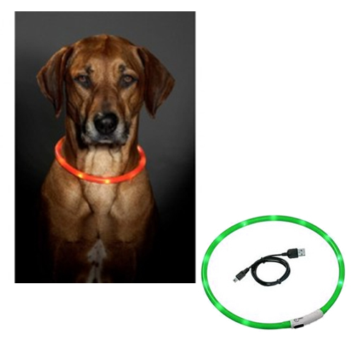 Collar led verde
