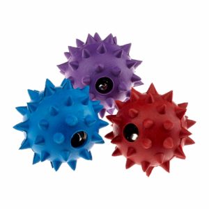 Rubber spike ball with bell small