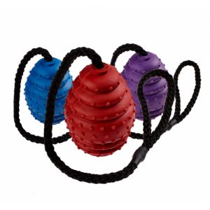 Rubber Oval Ball on a Rope Large