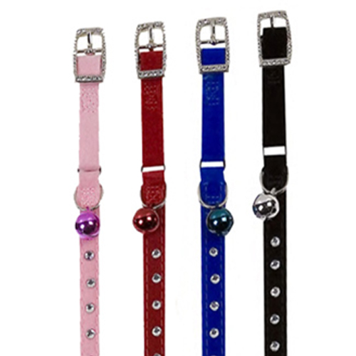 Collar brillantes y terciopelo