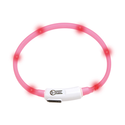 Collar led rosa