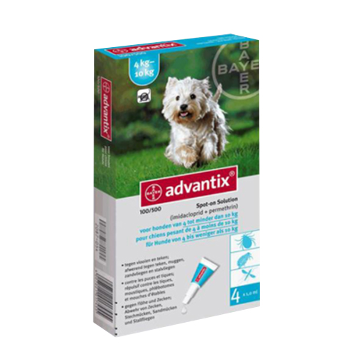Advantix 4 pipetas de 4 a 10 kg