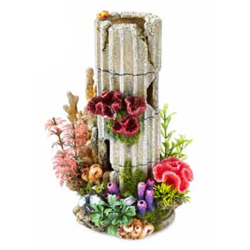 Columna de piedra para acuario