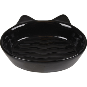 Comedero gato Gizmo cerámica negro 13cm