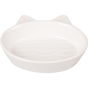 Comedero gato Gizmo cerámica blanco 13cm