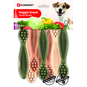 Blister Cepillo dientes veggie snack 10cm