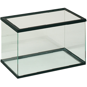 ACUARIO EN VIDRIO 30X15X20 CM NEGRO