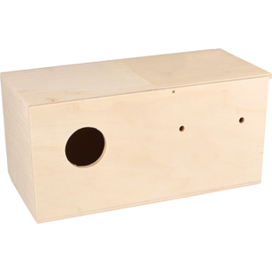Nido de madera horizontal agapornis