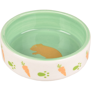 CUENCO PARA COMIDA PEQUENOS ROEDORES IGGY CERAMICA NARANJA 8,5CM