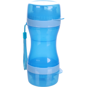 2 EN 1 TAZA DE VIAJE PARA AGUA + COMIDA BASSIE AZUL 9,5x8,5x21CM
