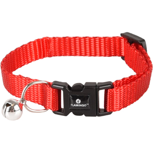 COLLAR PARA GATITO ZIGGI ROJO  15-22CM 10M