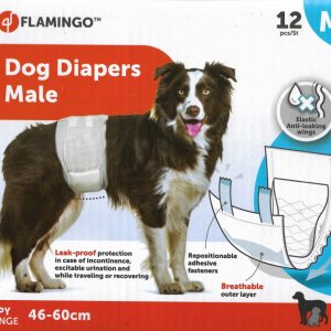 Pañales para perros macho 46-60  cm 12 uds T.2