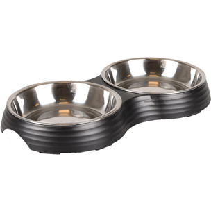 BOL PARA COMIDA Y BEBIDA ASCHAU DUO DINNER NEGRO - MELAMINA