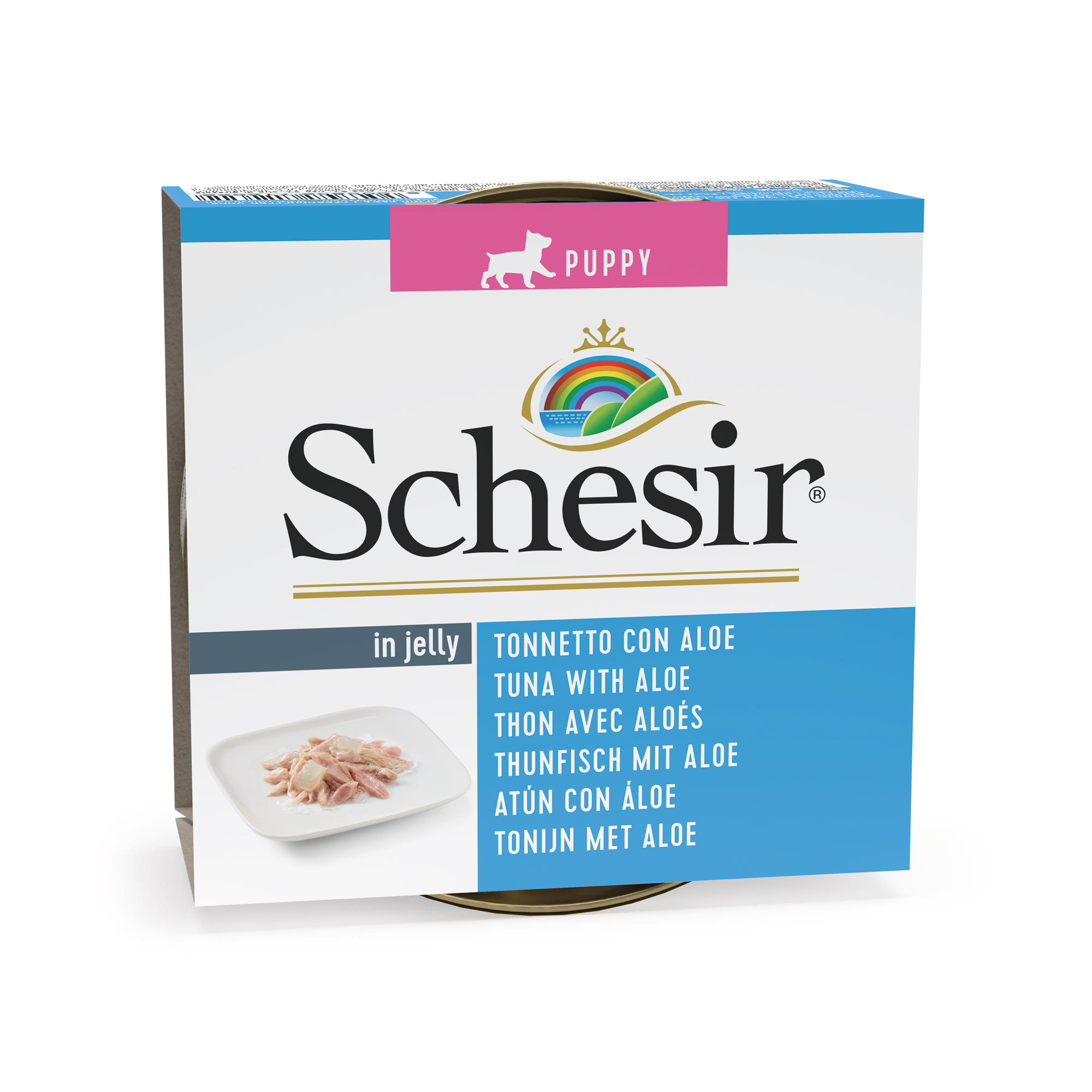 Schesir Lata Puppy atún con aloe 150g