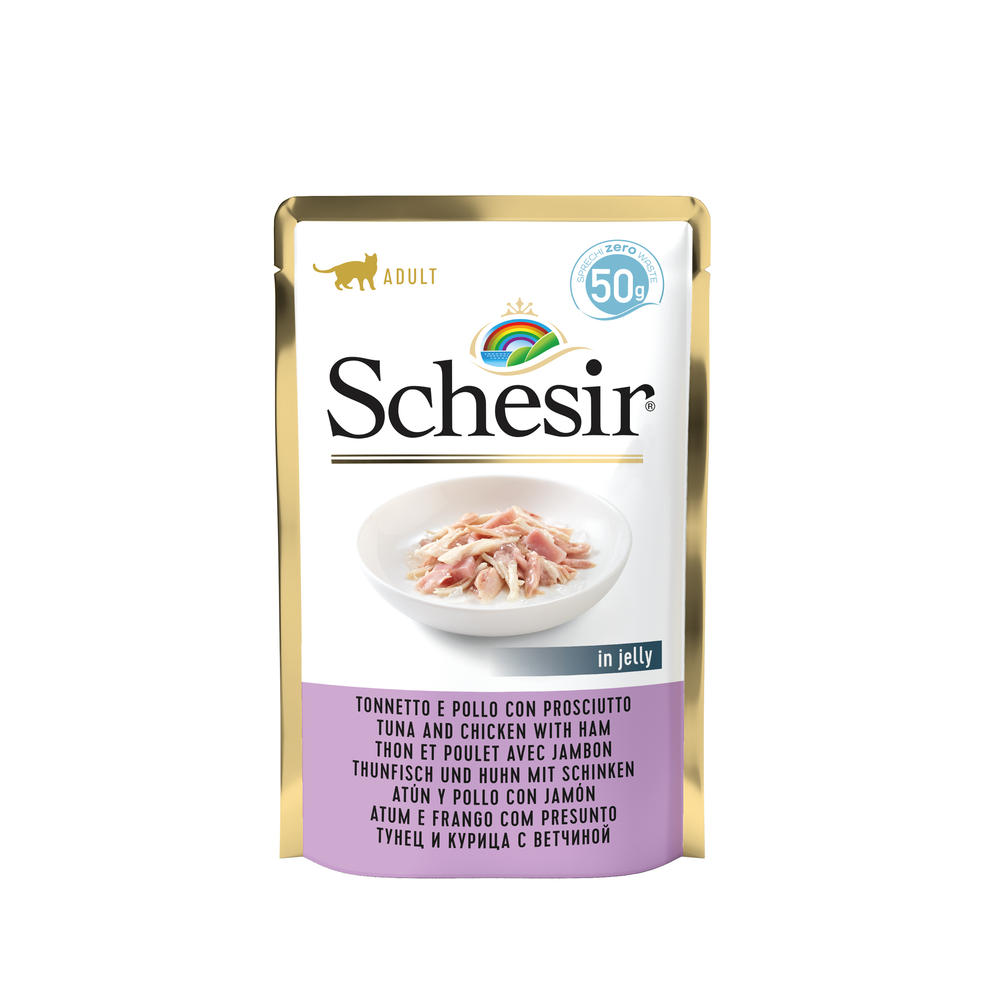 Schesir Sobre Atún con pollo y jamón 50g