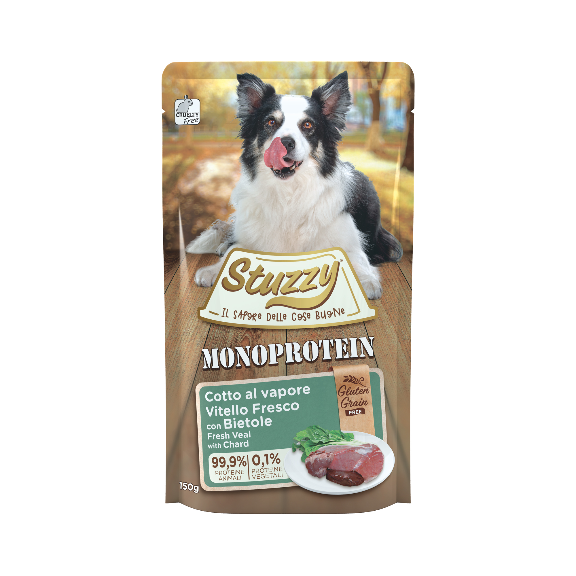 Stuzzy Monoprotein Sobres Ternera fresca con acelgas 150gr