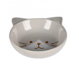 Plato cerámica en forma de cabeza de gato