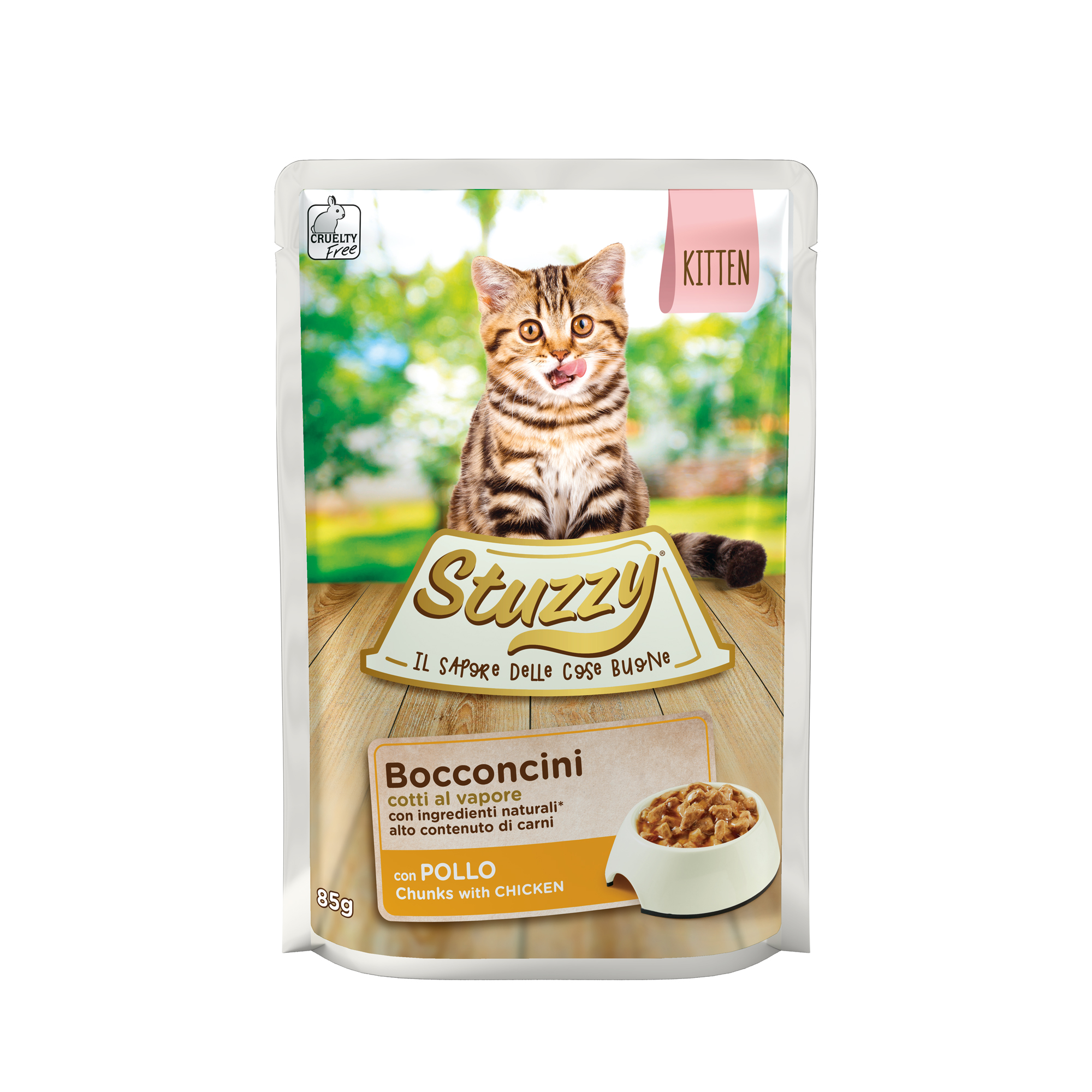 Stuzzy Cat Sobres Kitten con pollo 85 gr