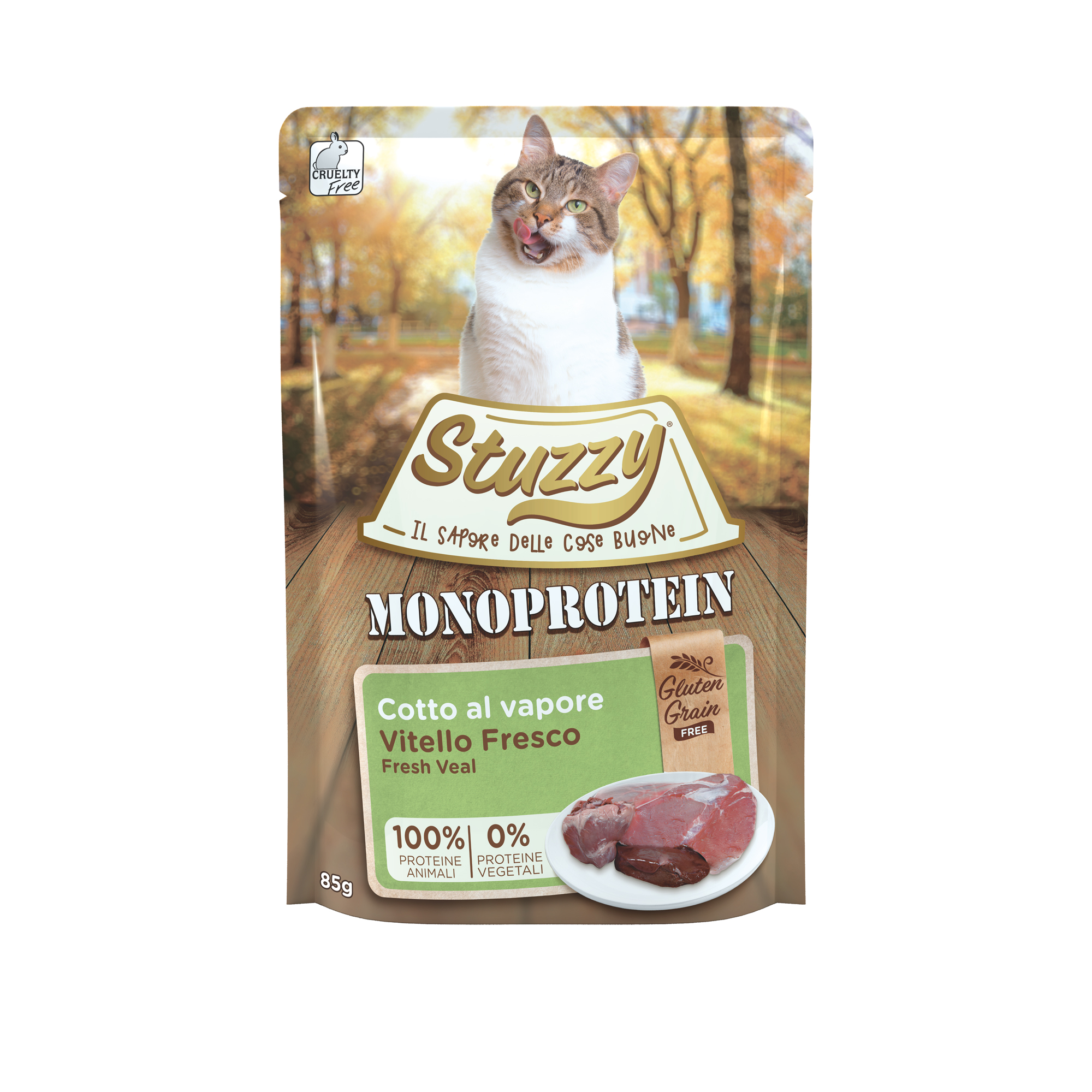 Stuzzy GrainFree Monoprotein Ternera fresca 85g