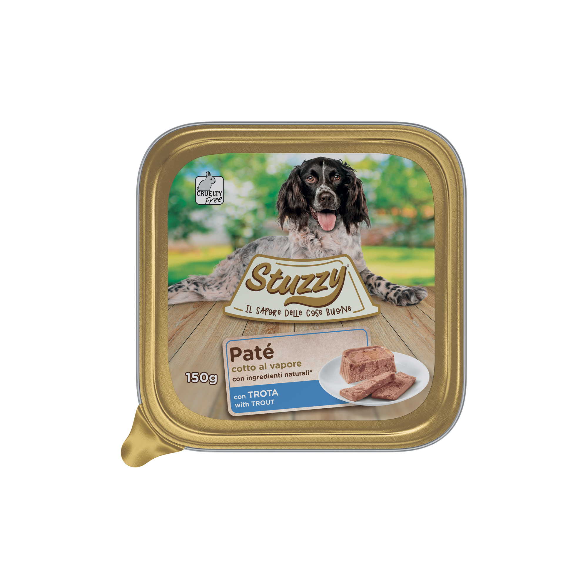 Mister Stuzzy Dog Tarrinas Aluminio Trucha 150 gr