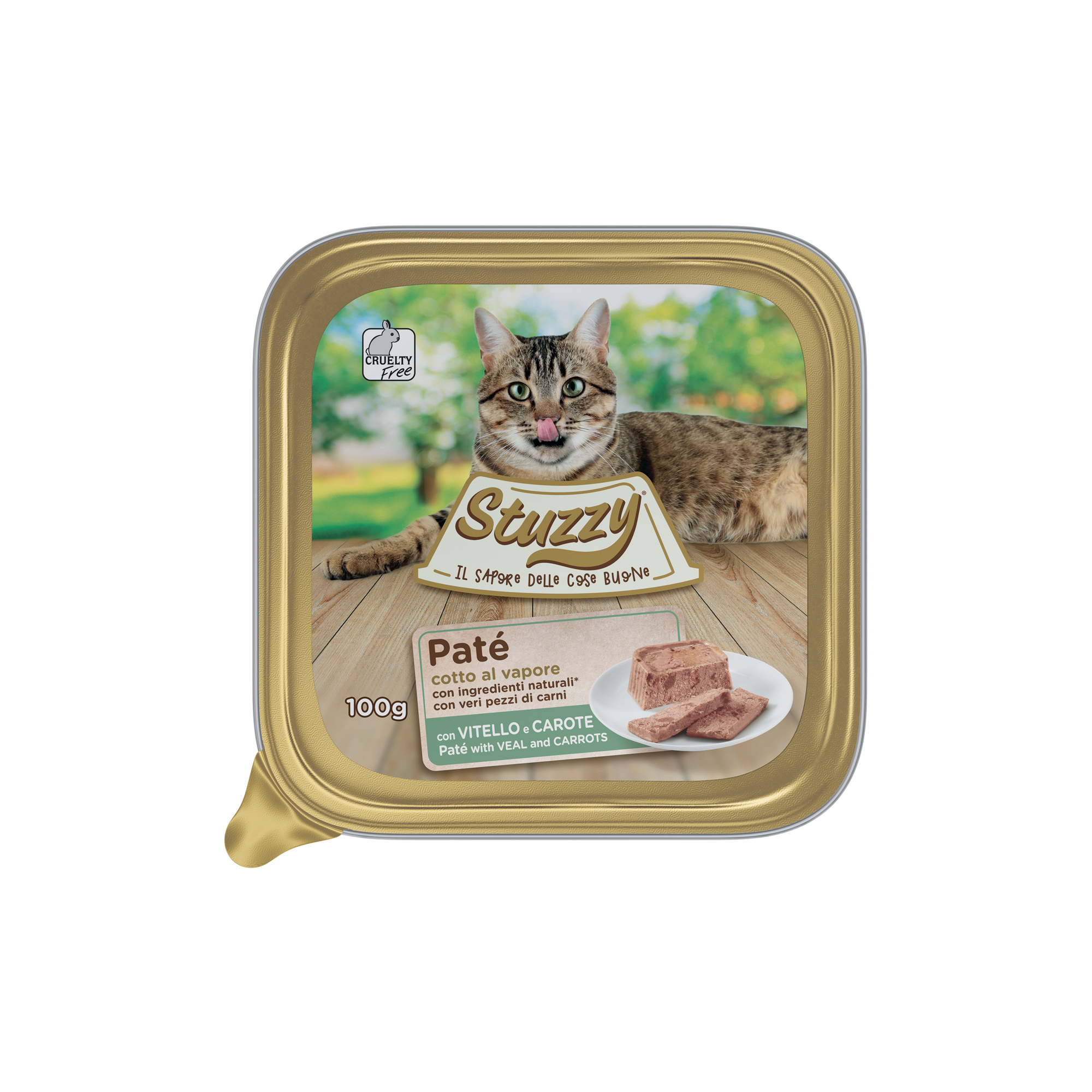 Mister Stuzzy Cat Tarrinas Aluminio Ternera con zanahorias 100 gr
