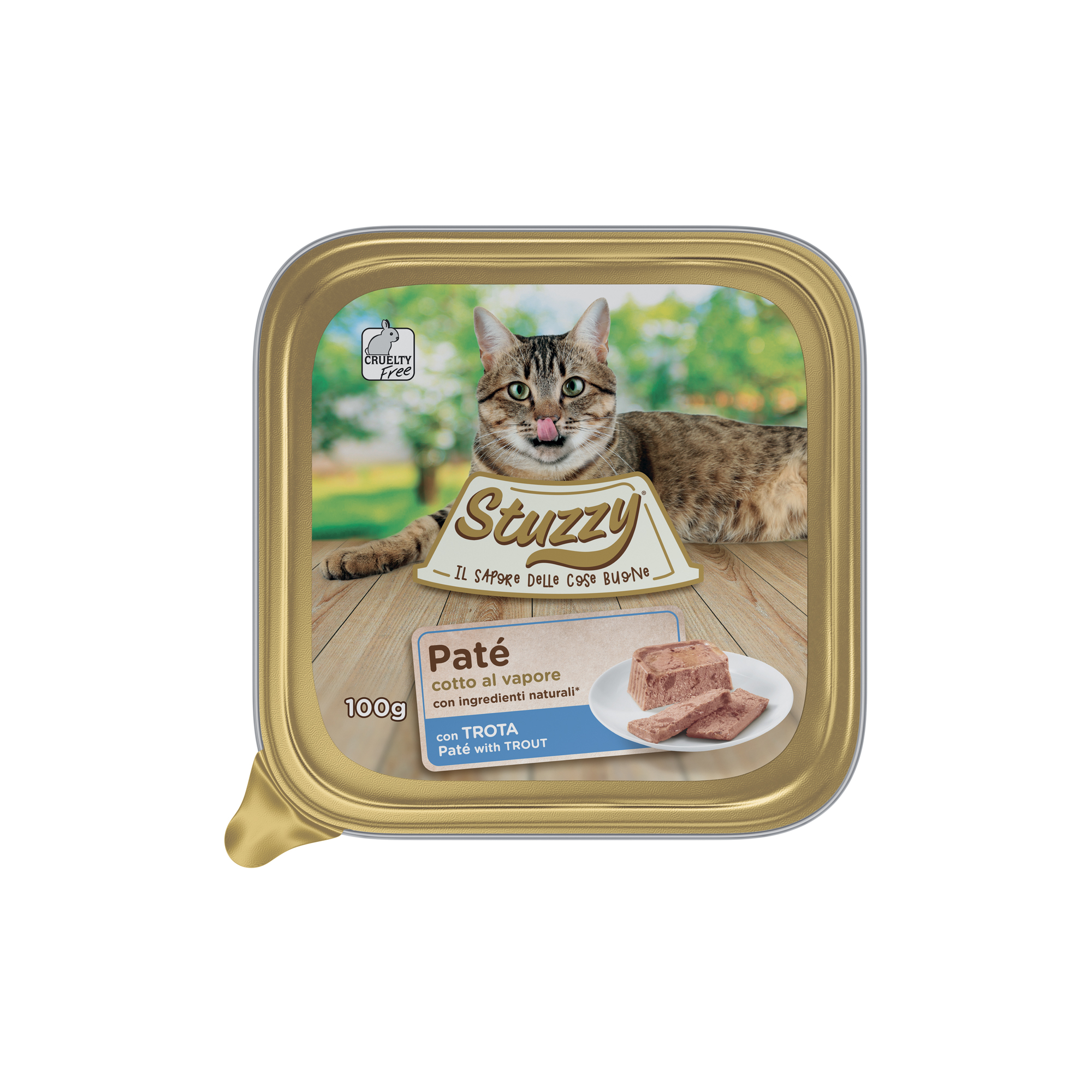 Mister Stuzzy Cat Tarrinas Aluminio Trucha 100 gr