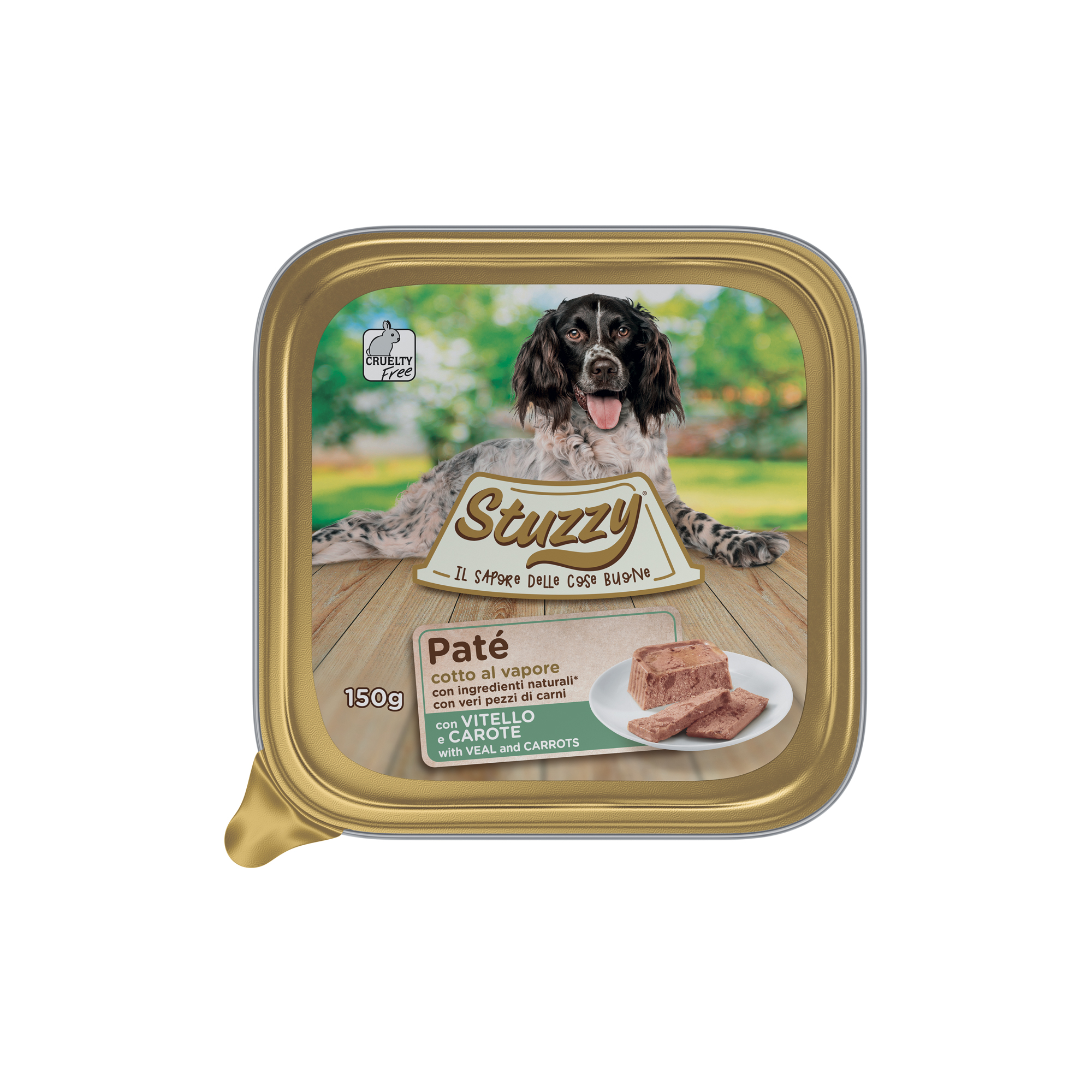 Mister Stuzzy Dog Tarrinas Aluminio Ternera con zanahorias 150 gr
