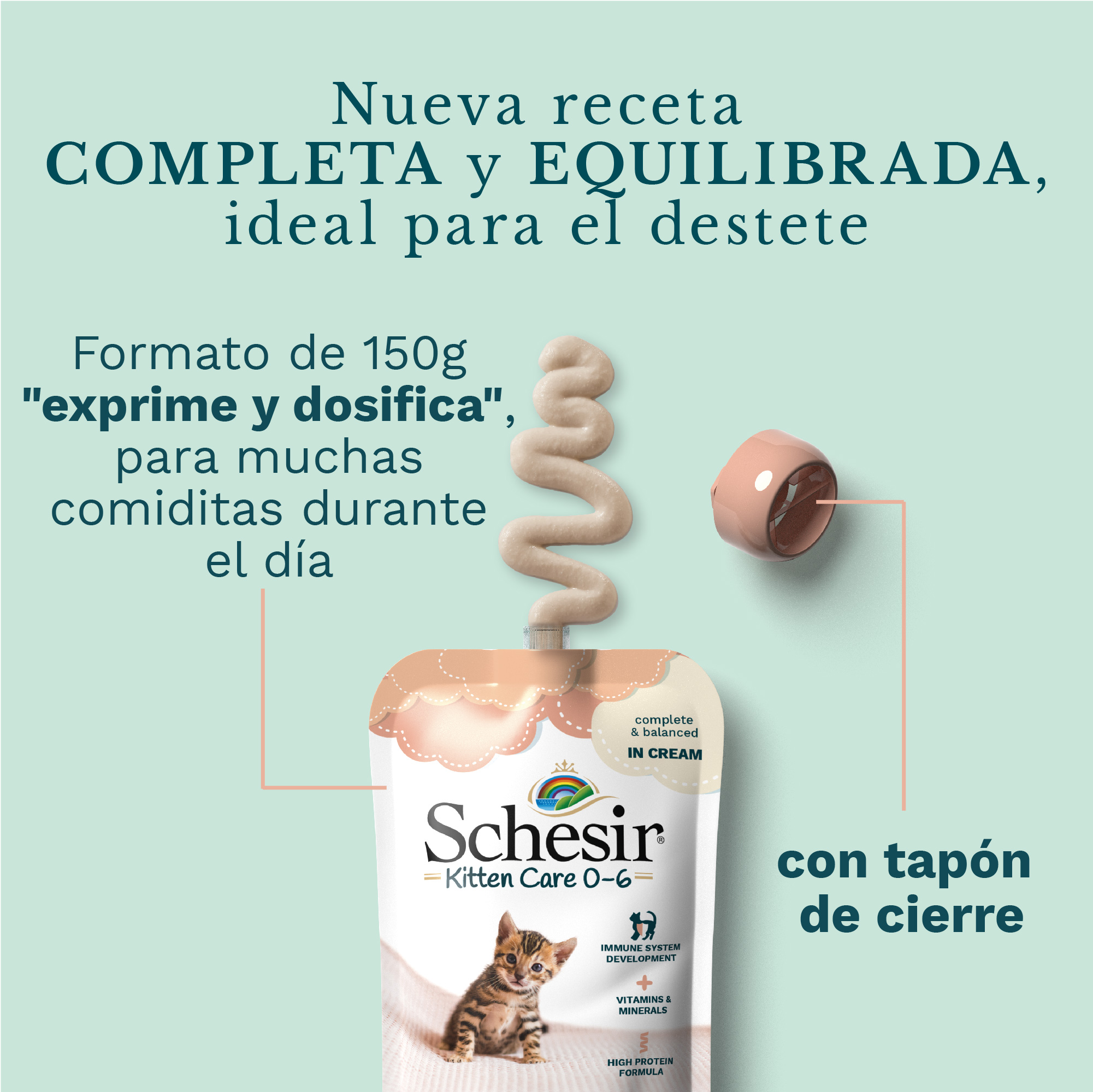 Schesir Kitten pollo con aloe latas para gatitos