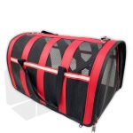 Bolso de transporte respirable en lona y rejilla 48 x 27 x 27cm AZUL - Imagen 2