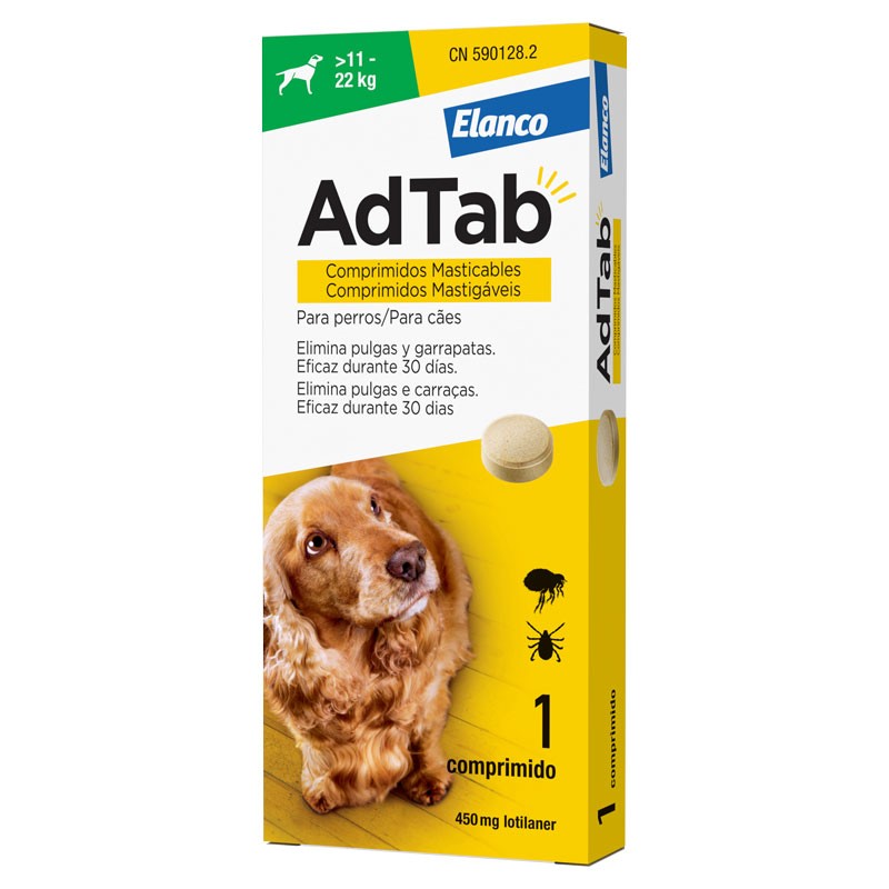 AdTab Comprimido Masticable Antiparasitario 11-22 kg