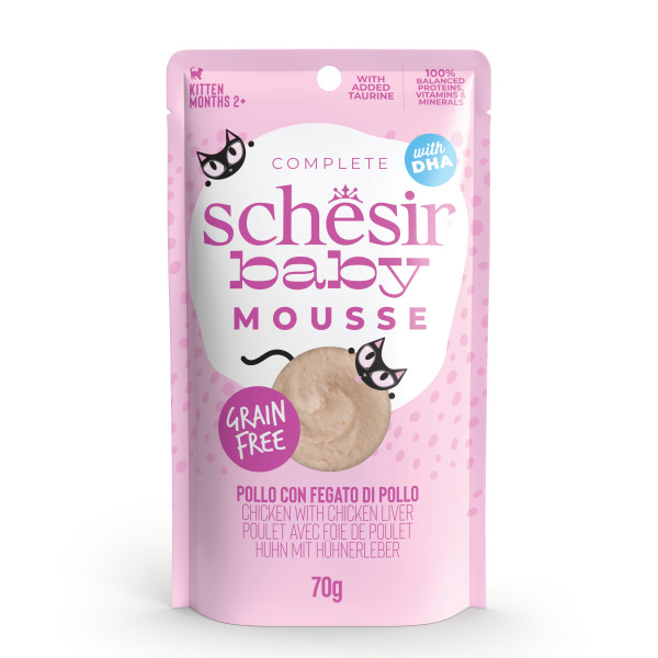 SCHESIR POUCH BABY MOUSSE POLLO CON HIGADO DE POLLO