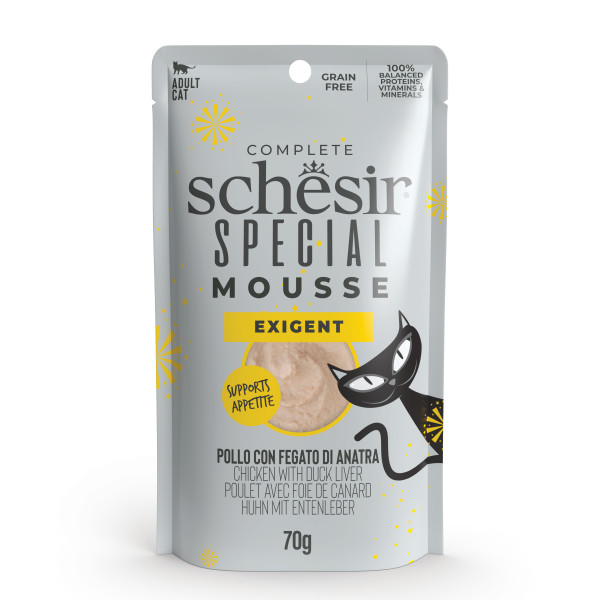 SCHESIR  POUCH EXIGENT MOUSSE POLLO CON HIGADO DE PATO