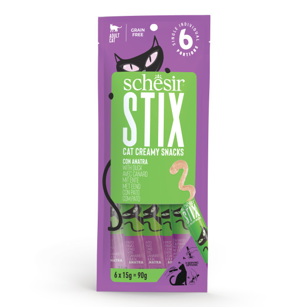 SCHESIR SNACK STIX PATO 6X15 GR