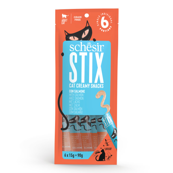 SCHESIR SNACK STIX SALMÓN 6X15 GR