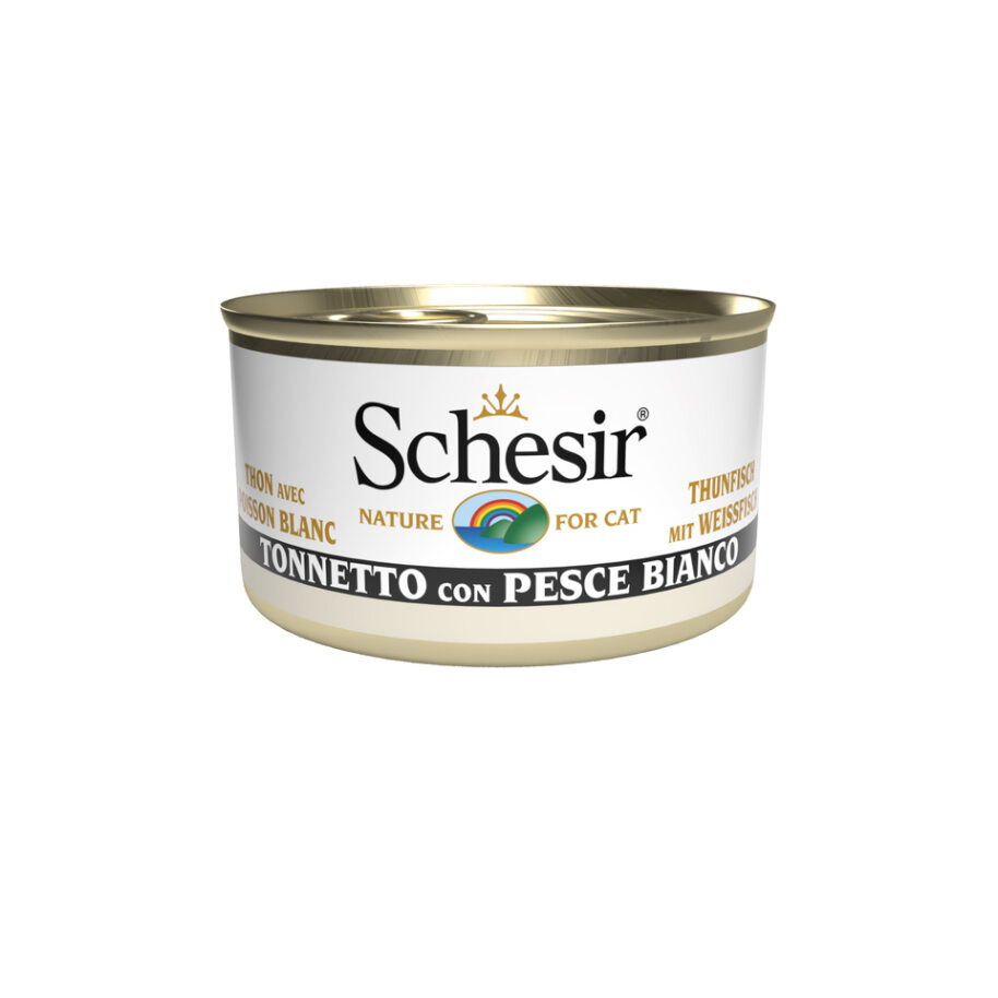 Schesir Lata Atún con pescado blanco 85 gr en gelatina