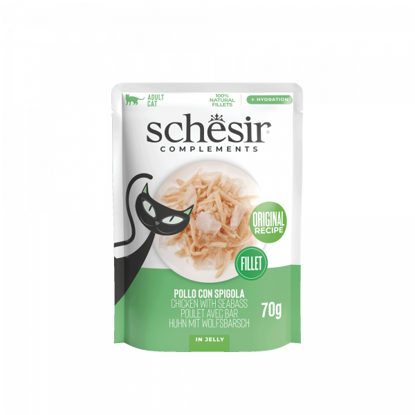 Schesir Sobre Filetes de pollo con lubina 70 gr