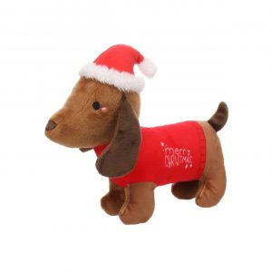 JUGUETE NAVIDAD PELUCHE TECKEL