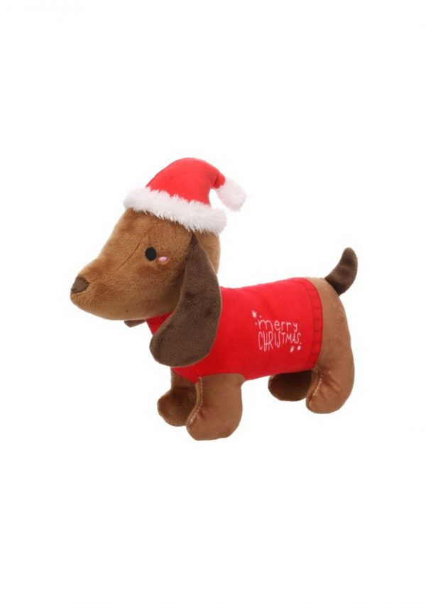 JUGUETE NAVIDAD PELUCHE TECKEL