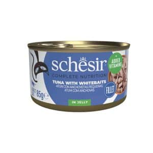 Schesir Lata Atún con anchovetas pequeñas 85g alimento completo