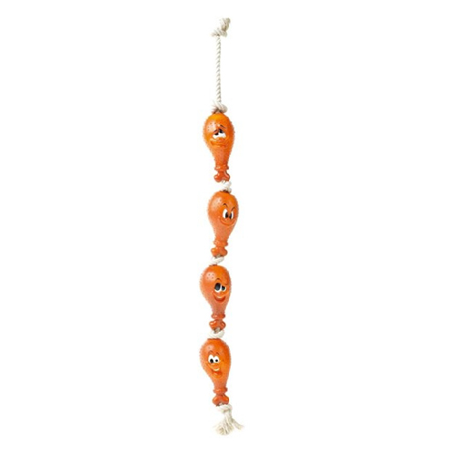 Vinyl chicken leg rope tug