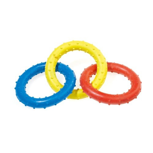 Triple ring rubber tug