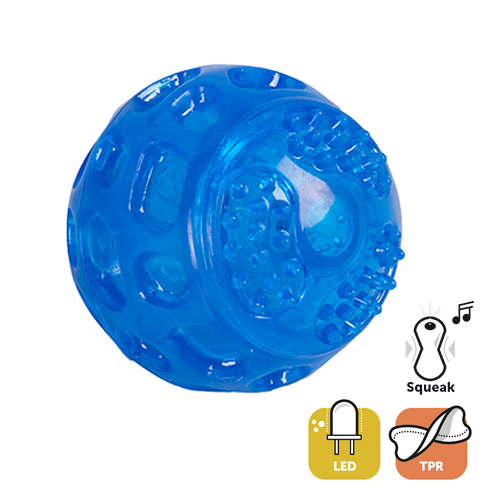 Juguete TPR pelota +led 7,5 cm
