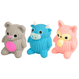 Vaca,zorro y oso de látex 10cm